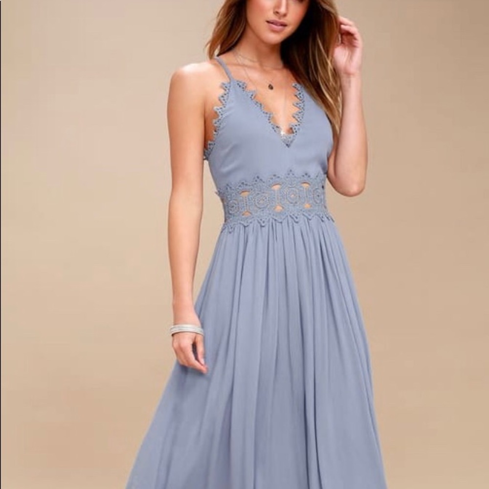 COPY - Lulu slate blue bridesmaid dress
